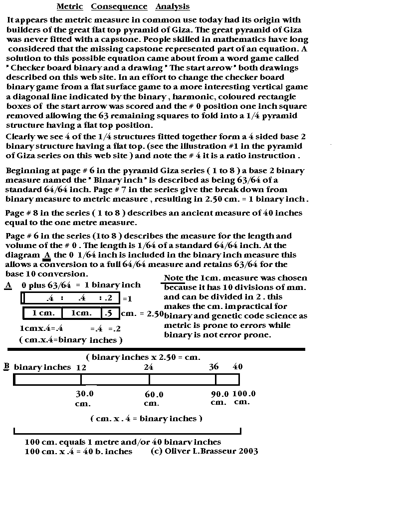 Metric Consequence Analysis 