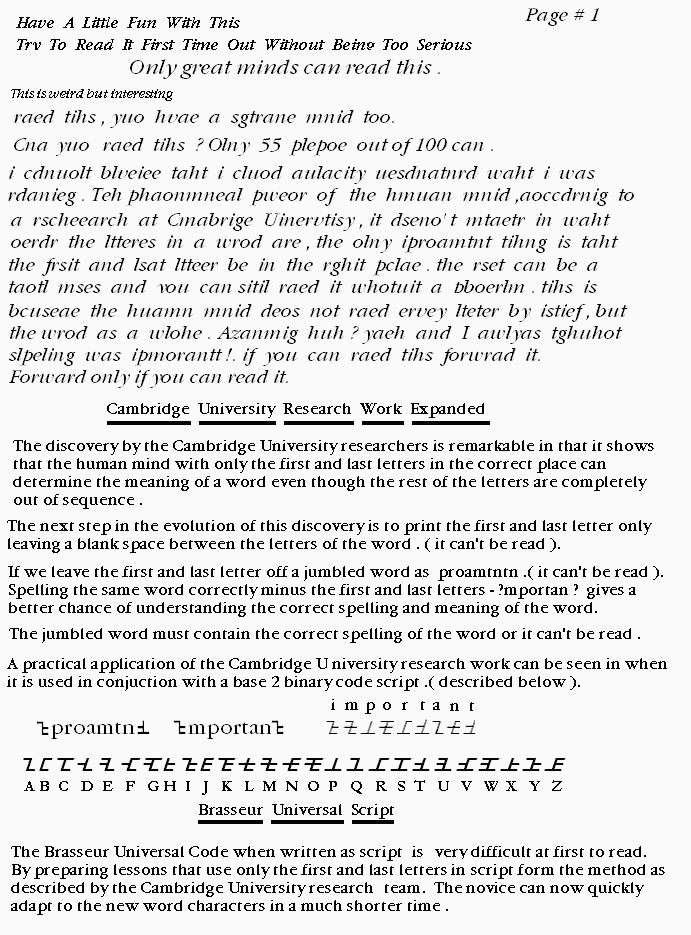 Mixed Code Page #1